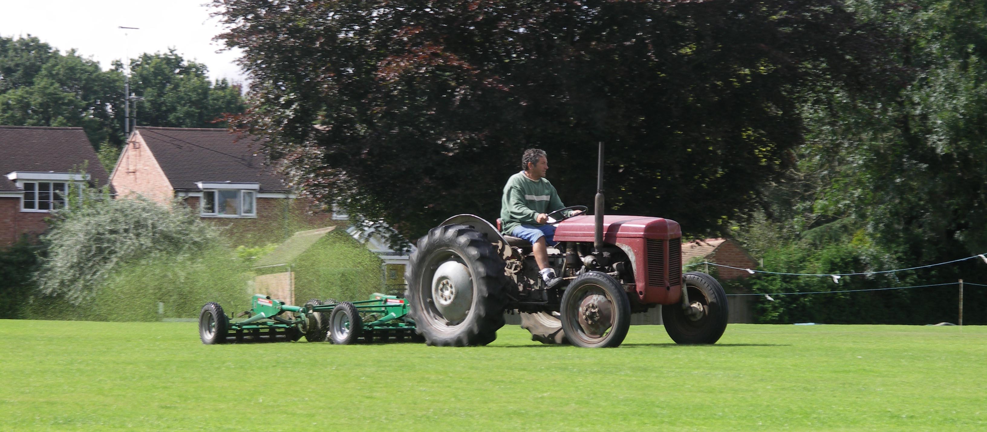Mowing the Cricket Ground